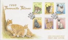 New Zealand 1998 Domestic Cats FDC - FDC