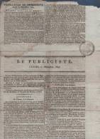 PUBLICISTE 17 12 1807 - VIENNE - ALLEMAGNE - HAÏTI - VENISE - LES SABLES - NAPLES OVIDE - SANTE PARIS - INDOUSTAN - 1800 - 1849