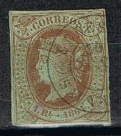 Sello 1 Real Isabel II 1864, Fechador LEDESMA (Santander), Num 67 º - Gebruikt