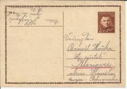 ESLOVAQUIA ENTERO POSTAL 1942 PRESIDENTE TISO - Cartoline Postali