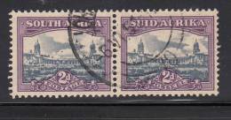 South Africa Used Scott #56 Horizontal Pair 2p Government Buildings, Pretoria - Used Stamps