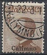 1912 EGEO CALINO USATO EFFIGIE 40 CENT - RR11201 - Ägäis (Calino)