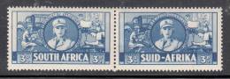 South Africa MH Scott #85 Horizontal Pair 3p Women's Services - Thinned - Unused Stamps