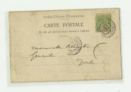 CPA  Déchargement Du Radeau De Bambous -  Tonkin Ligne PAQ.l'Extréme-Orient     1904 - Other & Unclassified