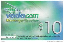 Tanzania, $10, Vodacom, GSM Recharge Voucher, 2 Scans. (27.09.2002) - Tanzania