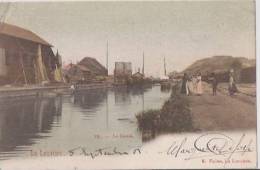 BELGIQUE:LA LOUVIERE:(Hainaut):1901:Le Canal.Couleur.Carte Envoyée à MOUSTIER S/Sambre. - La Louvière