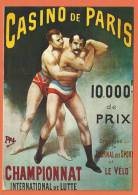 S295, Repro Affiche, Casino De Paris, Championnat Internatioal De Lutte, S 8, Non Circulée - Lutte