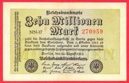 Germany  -  1 Million Marks  - EF+/AU - Banknote - 1923 / Papier Monnaie - Billet Allemagne - 1 Mio. Mark