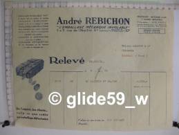 Facture André REBICHON - L'emballage Mécanique Inviolable - PARIS - 6 Juillet 1935 - Transport