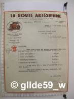 Facture LA ROUTE ARTESIENNE - BETHUNE - 3 Septembre 1954 - Transports