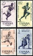 España 1962 Edifil 1450/3 Sellos ** Deportes Juegos Atleticos Iberoamericanos Disco, Carrera Pedestre, Carrera Vallas - 1961-70 Nuevos & Fijasellos