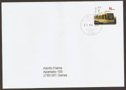 Portugal Tram De Lisbonne Timbre Autocollant 2010 FDC Voyagé Tramway Sticker Stamp Postally Used FDC - Strassenbahnen