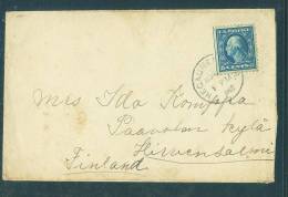 USA: Cover Sent To Finland With Postmark 1920 - Fine - Cartas & Documentos