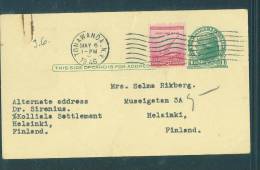 USA: Cover Sent To Finland With Postmark 1946 - Fine - Brieven En Documenten