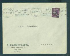 Finland: Cover With Postmark 1948 And Overprinted Stamp  - Fine - Cartas & Documentos