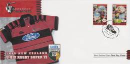 New Zealand 1999 New Zealand U-Bix Rugby Super 12,Canterbury Crusaders, FDC - FDC