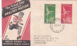 New Zealand 1947 Health, Eros, Buy Health Stamp, FDC - FDC