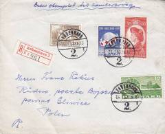 Denmark Registered Einschreiben KØBENHAVN Label 1963 Brief POLAND Red Cross Rotes Kreuz Scouts Pfadfinder (Cz. Slania) - Storia Postale