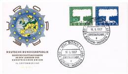 Bund BRD FDC CEPT 1957 BAUM - Brieven En Documenten