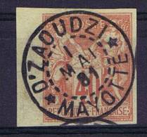 Mayotte: Yv 34 Rouge Orange Chamois Clair, Signée, Maury Cat Valeur € 200, Very Nice Cancel - Used Stamps