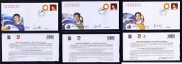 HTY-3 2008 CHINA SPACEMAN-SHENZHOU-VII COMM.COVER 3V - Asia