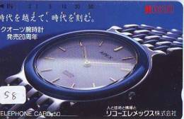 Télécarte Japan MONTRE - Armbanduhr  Wrist Watch - HORLOGE  (58) Apex - Werbung