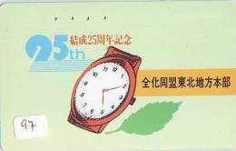 Télécarte Japan MONTRE - Armbanduhr  Wrist Watch - HORLOGE  (97) - Werbung