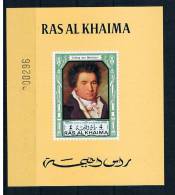 Ras Al Khaima Proof Block Musik Beethoven Rare - Ra's Al-Chaima
