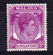 Singapore - 1952 - 5 Cents Definitive (Perf 14) - MH - Singapore (...-1959)