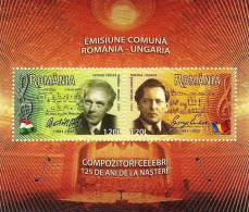 Romania / S/S / Music / Composers / Joint Issue Romania - Hungary - Used Stamps