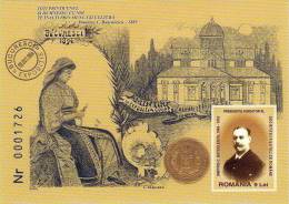 Romania / S/S / Dimitrie C. Butculescu / President Of Philatelic Society - Gebraucht