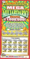 ITALIA - ITALY - LOTTERIA ISTANTANEA - LOTTERY TICKET - GRATTA E VINCI - MEGA MILIARDARIO  - € 10,00 - Biglietti Della Lotteria