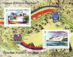 Romania / S/S / Danube / Joint Issue Serbia-Romania - Gebraucht