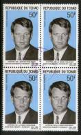 CHAD - TCHAD 1969 FAMOUS PEOPLE, R. F. KENNEDY, APOSTLES OF NON-VOILENCE Sc C55 Cancelled # 12886B - Kennedy (John F.)