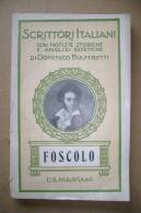 PBN/20 Scrittori Italiani FOSCOLO Paravia 1930 - Anciens