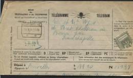 CHEMINS DE FER - Obl. CERFONTAINE Sur Télégramme 1935 (340) - Telegrams