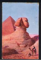 RB 916 -Early Egypt Postcard - Sphinx - 4m Rate To Plymouth Devon UK - Sphynx