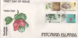 ILES PITCAIRN. Bauhinia, Arbre Aux Orchidées.,ketaki, Pandanus Odoratissimus.  Yv.# 227/30. FDC - Islas De Pitcairn