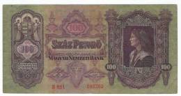 N 1 BANCONOTA  Da  100  SZAZ  PENCO'   -  UNGHERA  -  Anno1930. - Hungary