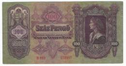 N 1 BANCONOTA  Da  100  SZAZ  PENCO´   -  UNGHERA  -  Anno1930. - Hongarije