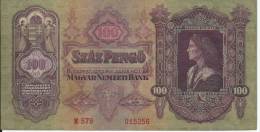 N 1 BANCONOTA  Da  100  SZAZ  PENCO´   -  UNGHERA  -  Anno1930. - Hongarije