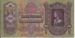 N 1 BANCONOTA  Da  100  SZAZ  PENCO´   -  UNGHERA  -  Anno1930. - Hungría