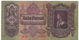 N 1 BANCONOTA  Da  100  SZAZ  PENCO´   -  UNGHERA  -  Anno1930. - Hungary