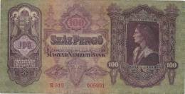 N 1 BANCONOTA  Da  100  SZAZ  PENCO´   -  UNGHERA  -  Anno1930. - Hungary