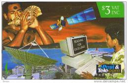 Fiji, FIJ-070, $3, Fptl Corporate Phonecards, Computer Terminal , 13FJB - Fidji