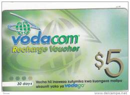 Tanzania, $5, Vodacom, GSM Recharge Voucher, 2 Scans. (01.06.2002) - Tansania