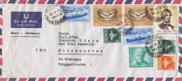 India Airmail Par Avion DR.-ING. H.-W. SCHIPPEL, CALCUTTA 1965 Cover Brief KIRCHZARTEN Germany Lincoln (2 Scans) - Posta Aerea