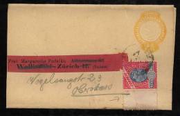 Brazil Brasilien 1901 Uprated Wrapper 10R Madrugada With TAB - Storia Postale