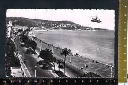 D2572 Nice Promenade Des Anglais Vue De Hôtel 'Négresco' -  V. 1956 -  Elicottero, Helikopter, Hélicoptère - Aeronautica – Aeroporto