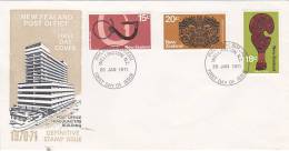 New Zealand 1971 Definitive  15,18, 20c FDC - FDC